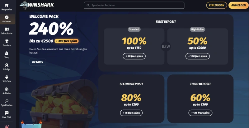 Winshark Bonuses